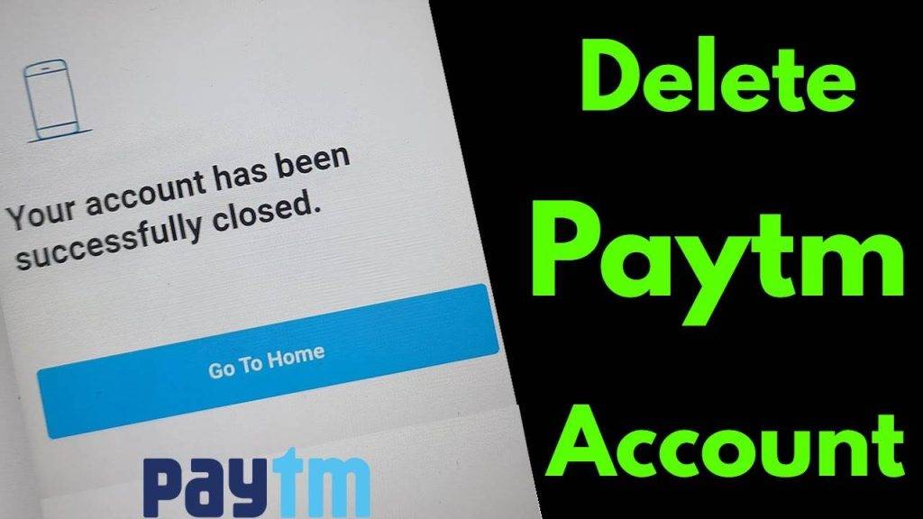 how to delete paytm account