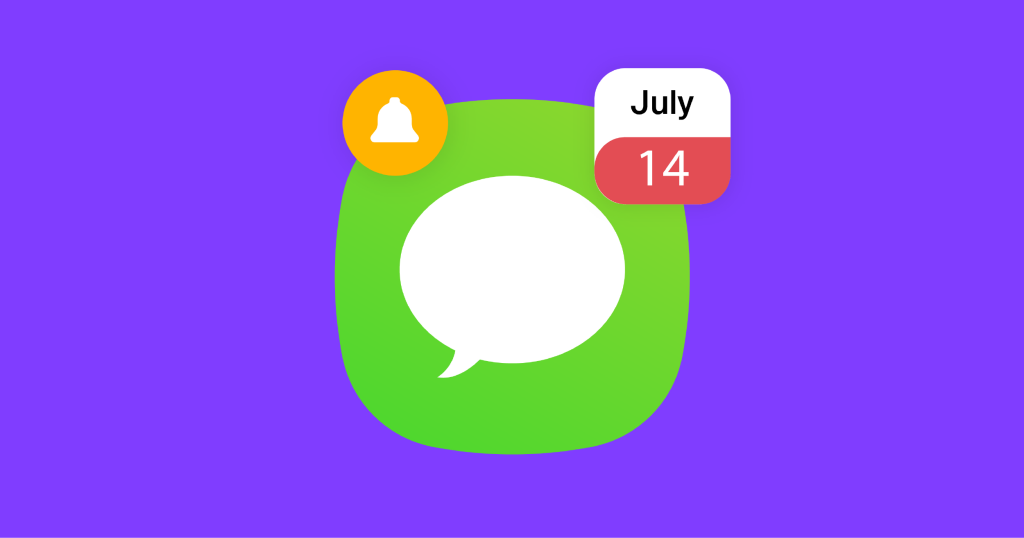 schedule a text message on iphone